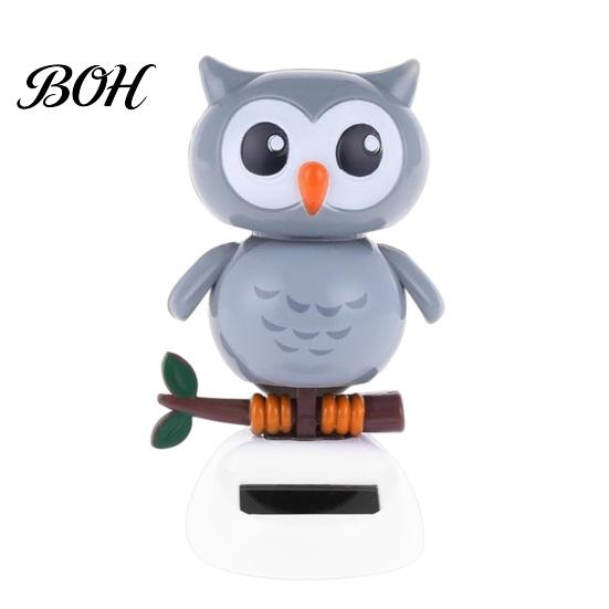 Dashboard Solar Decoration Funny Dancing Duck Toys, Creative Fun Swinging Fatigue Relief Car Ornament Owl Decorations Desktop Ornaments Interior