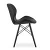 LAGO chair, eco-leather - black / black legs x 2