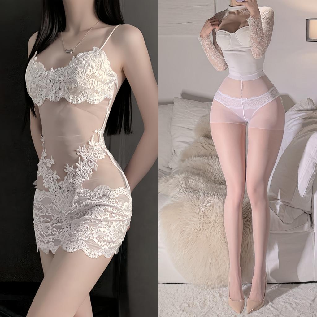 Sex underwear lace transparent sexy nightdress royal sister feeling mesh suspender pajamas women's pure desire wind embroidery summer
