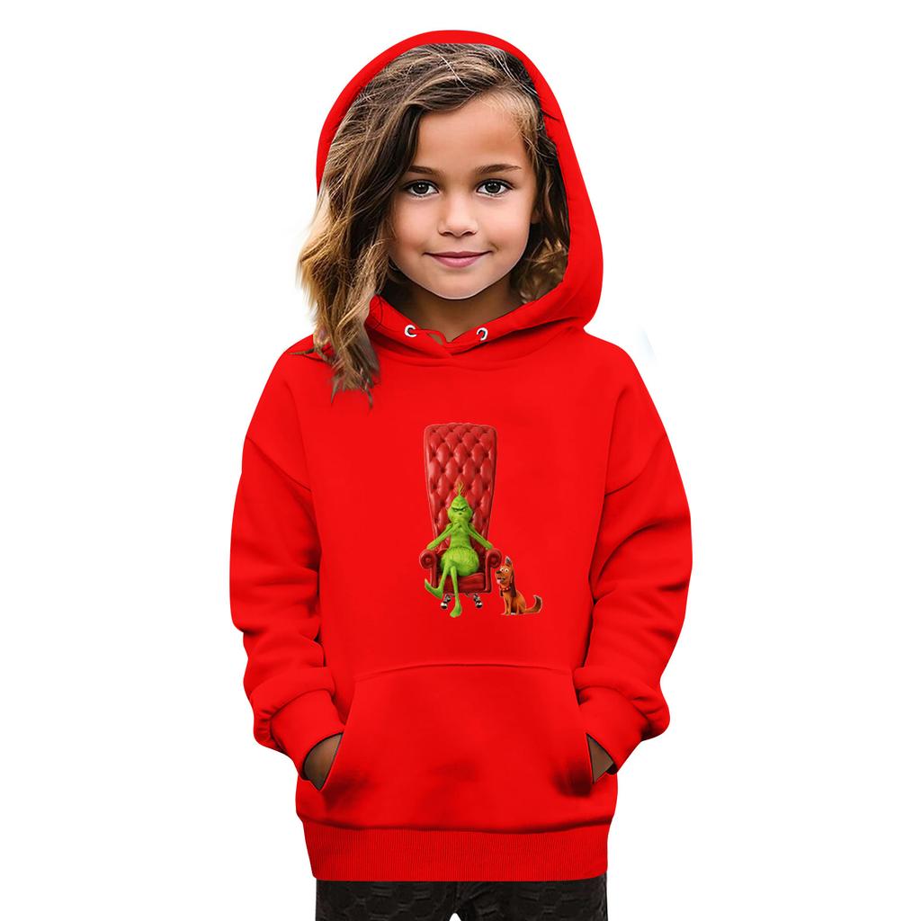 Sweatshirts For Teen Girls Hoodies Long Sleeve Drawstring Pullover Cute Oversized Hoodie Christmas Day