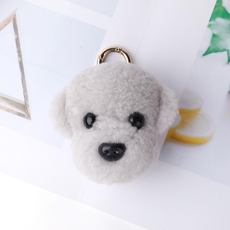 Cute Ella Bichon Teddy Dog Wool Keychain Bag Charm