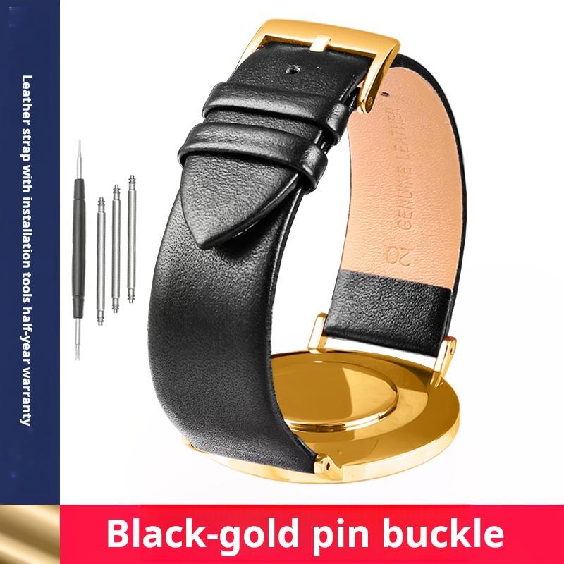 Thin Leather Strap 12 14 15mm 16mm 18mm 19mm 20mm 22mm For Tissot Longines Casio Watch Band Men Women Brown Blue White Bracelet