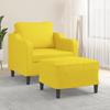 VidaXL Armchair with Footrest Light Yellow 60 Cm Fabric, Sofa, Armchair, TV Armchair, Single Sofa, Sofa, Sofa 3201132