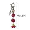 Cute Button Keychain Pendant Phone Chain Ornament Beaded Phone Lanyard Bag Charm for Fashionable Individuals