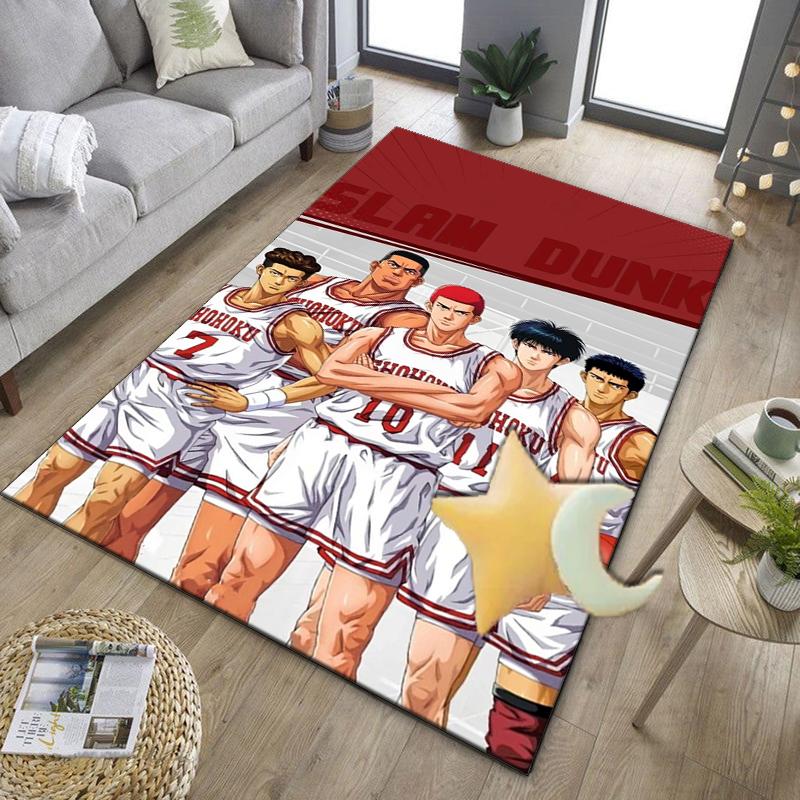 Anime Basketball Heroes Office Rug Chair Mat, Game Carpet, Suitable for Front Door, Bedroom, Living Room, Desk, Holiday Gift