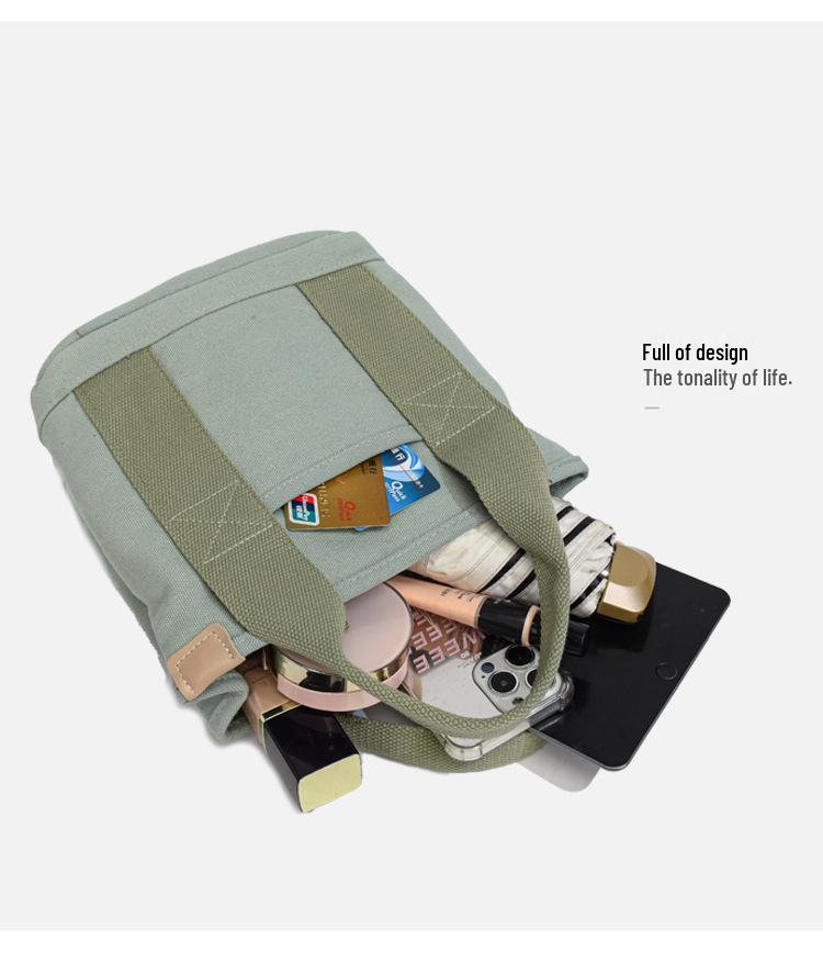 Japanese-Style Mille-Feuille Large Capacity Canvas Tote Bag