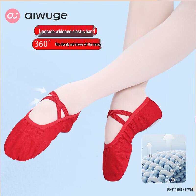 Aiwuge Laceless Canvas Ballet Dance Shoes 36