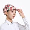 Dust Proof Chef Hat Flower Printed Sanitary Cap New Work Cap  Hotel Restaurant