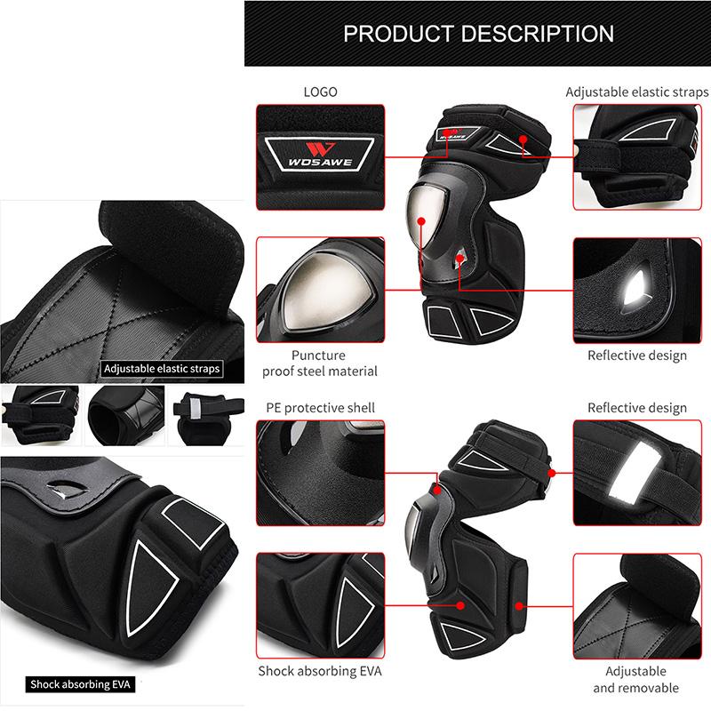 

Защитное снаряжение для мотоцикла, наколенники WOSAWE, комплекты локтевых бандажей