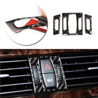 Auto Styling Real Carbon Fiber Interior Center Control Klimaanlage Vent Rahmen Abdeckung Trim Für BMW 5 Series E60 E61 04-10