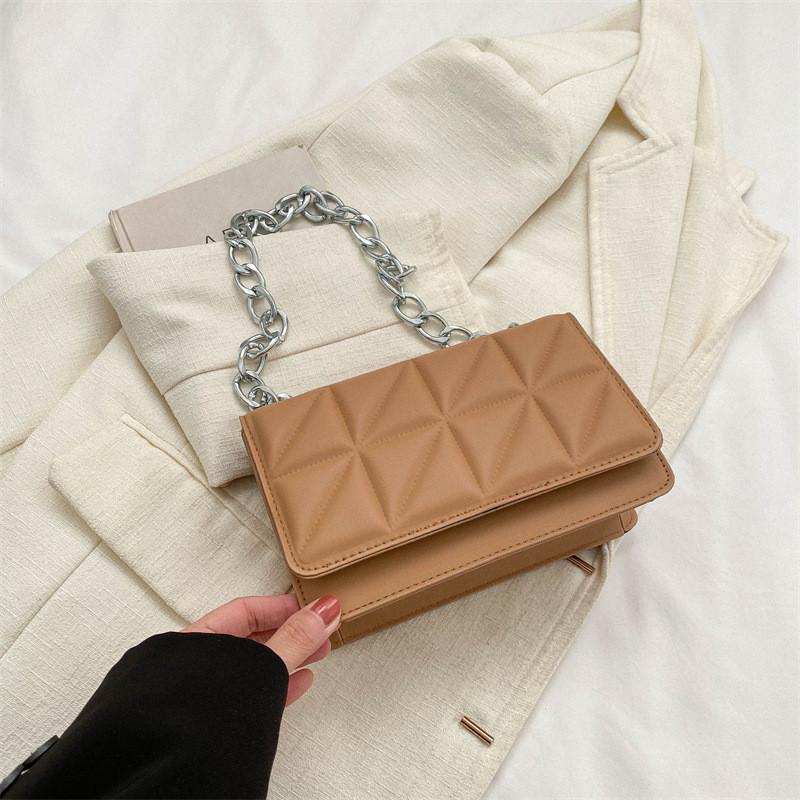 Trendy Casual Women's Small Square Bag Elegant Chain Strap Crossbody Purse