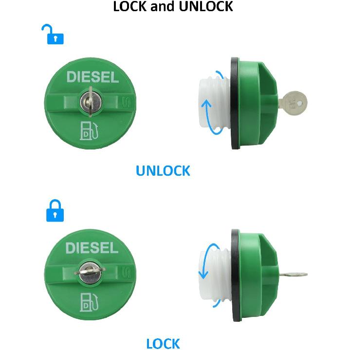 10591D Locking Fuel Gas Cap For Diesel Trucks Fuel Tank Fit For Chevrolet Dodge Ford GMC Etc Car Fuel Cap