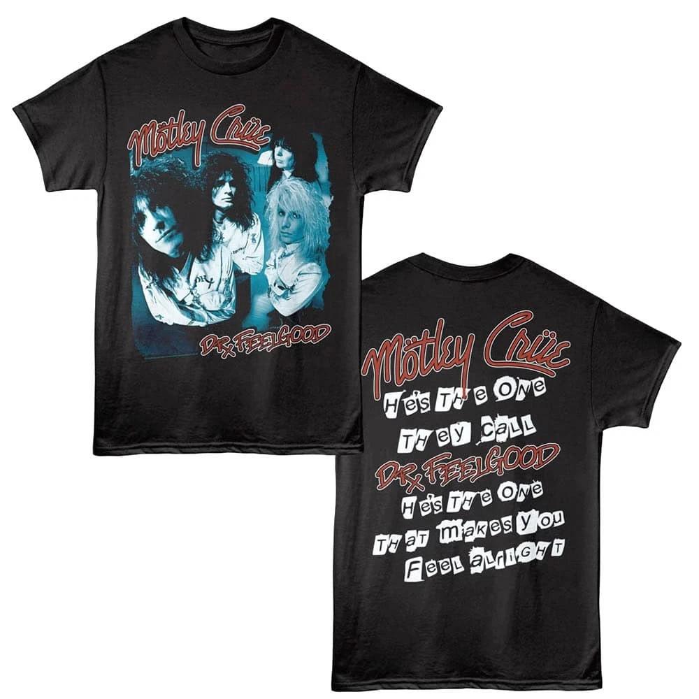 

Motley Crue Dr Feelgood he s the One Men s T Shirt Heavy Metal Rock Band Tee 3XL