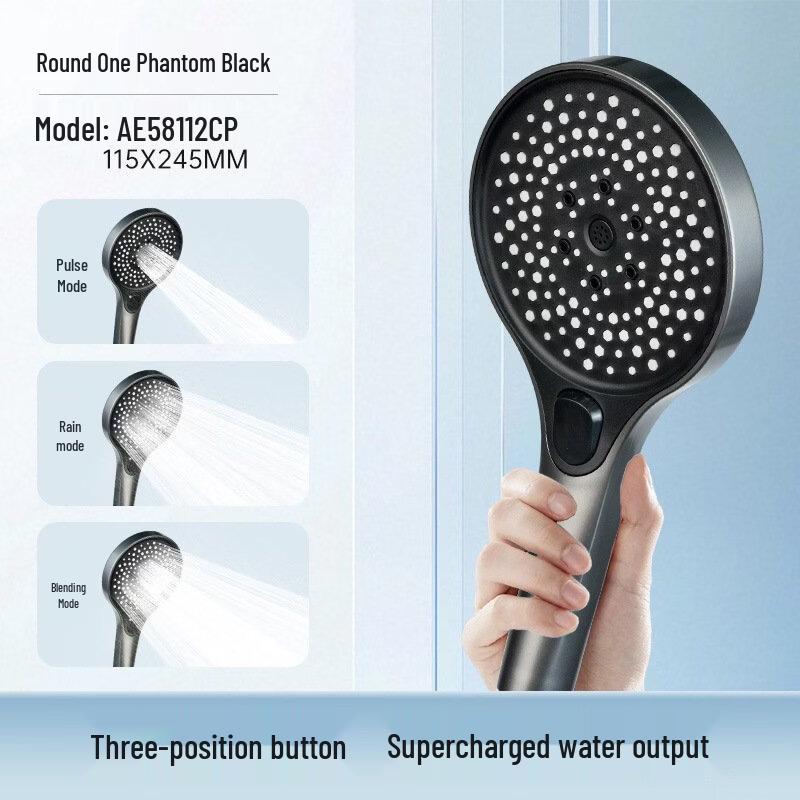 TLXT Large Panel 3-Mode Handheld Pressurized Shower Head