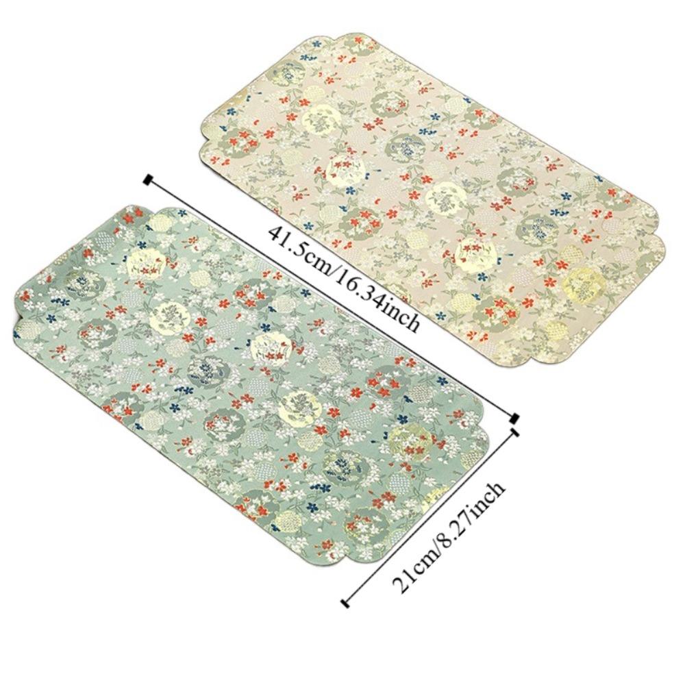 Retro Fabric Tablecloth Double Sided Tea Banquet Coaster Teapot Mat  Living Room