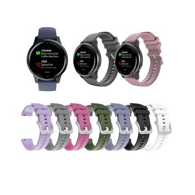 Cinturino di ricambio per orologio unisex in silicone da 22 mm con barre a molla a sgancio rapido, fibbia in argento