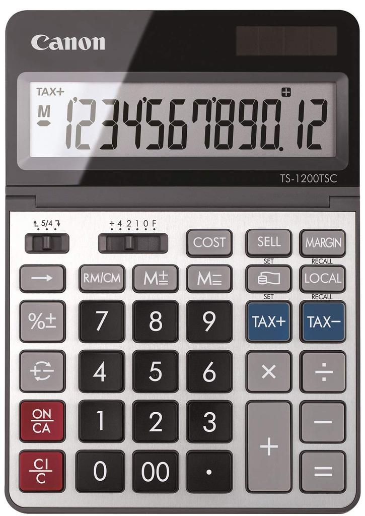 Canon Business Large Desktop with Tilting LCD TS-1200TSC Calculator, 12-digit, Size,