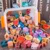 Macaron Beaded Building Blocks: Wooden Threading Game for Children's Early Education