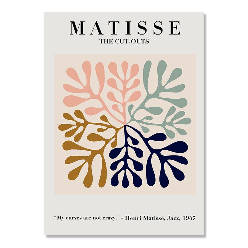 Abstract Geometry Curve Poster Matisse Canvas Painting Colorful Style Posters and Prints Wall Art for Living Room Home Decor