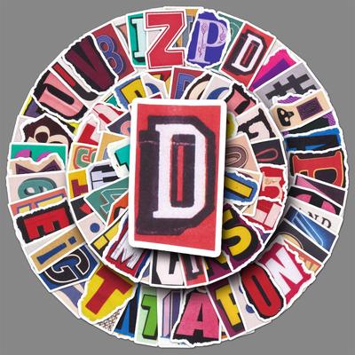 100 Old Digital Letter Stickers Personalized Retro DIY Decorative Water Cup Mobile Phone Case Manual Notebook Stickers
