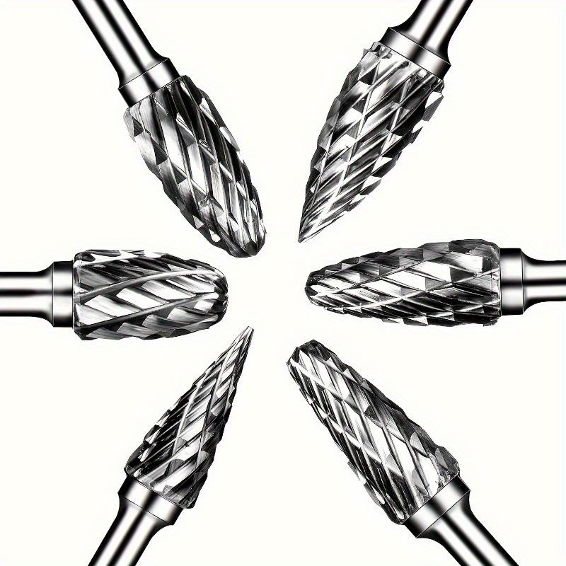 10 Piece Dual Cutting Hard Alloy Rotating Burr Set - Suitable for Woodworking, Drilling, Carving