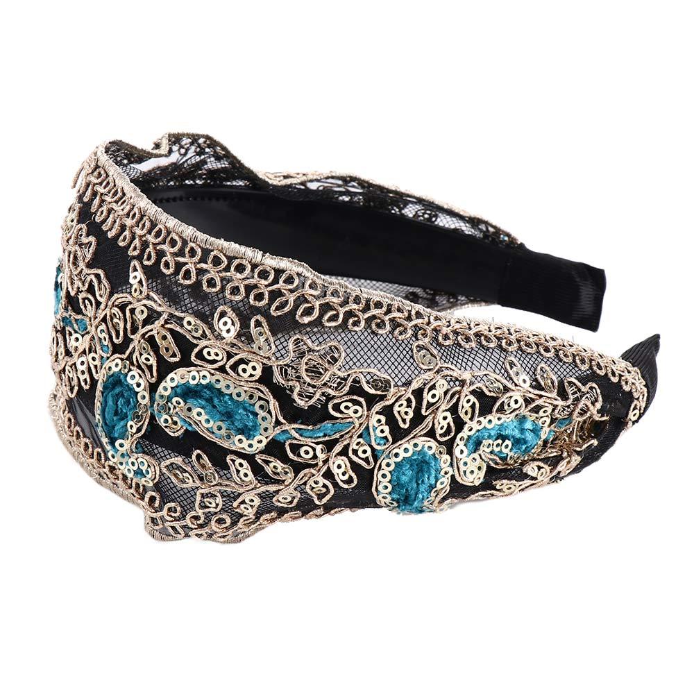 Sweet Cloth with Tooth Lace Embroidered Headband Korean Style Headband Female Hair Hoop Headdress