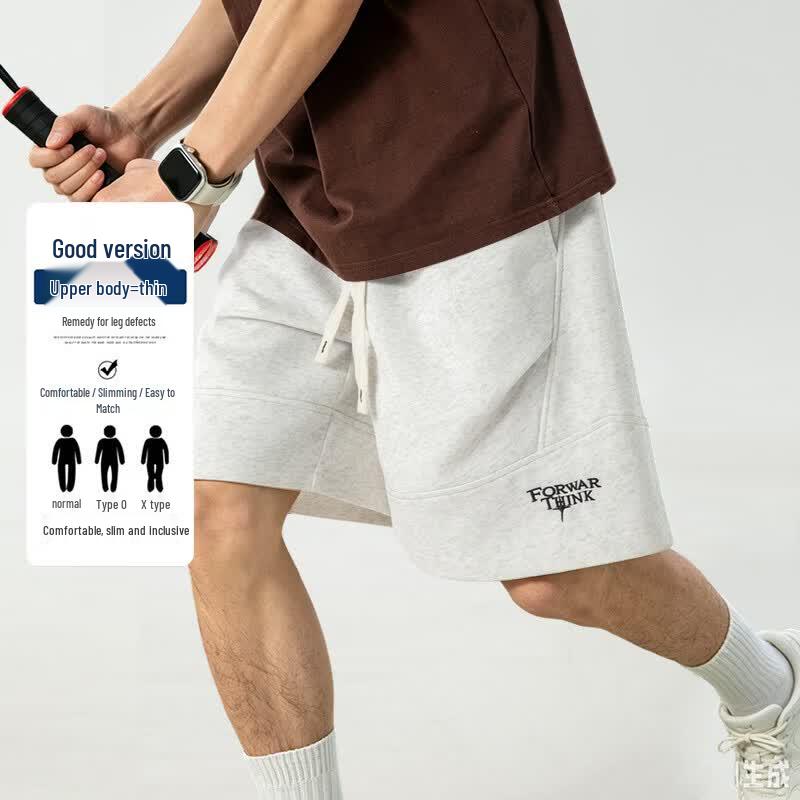 MEDE Men s American Street Style Letter Embroidered Casual Sports Shorts M