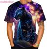 New Hot Sale Panther 3D Print T-Shirts Men Women Fashion Casual Short Sleeve T Shirt Oversized Harajuku Tees Tops Kids Clothing