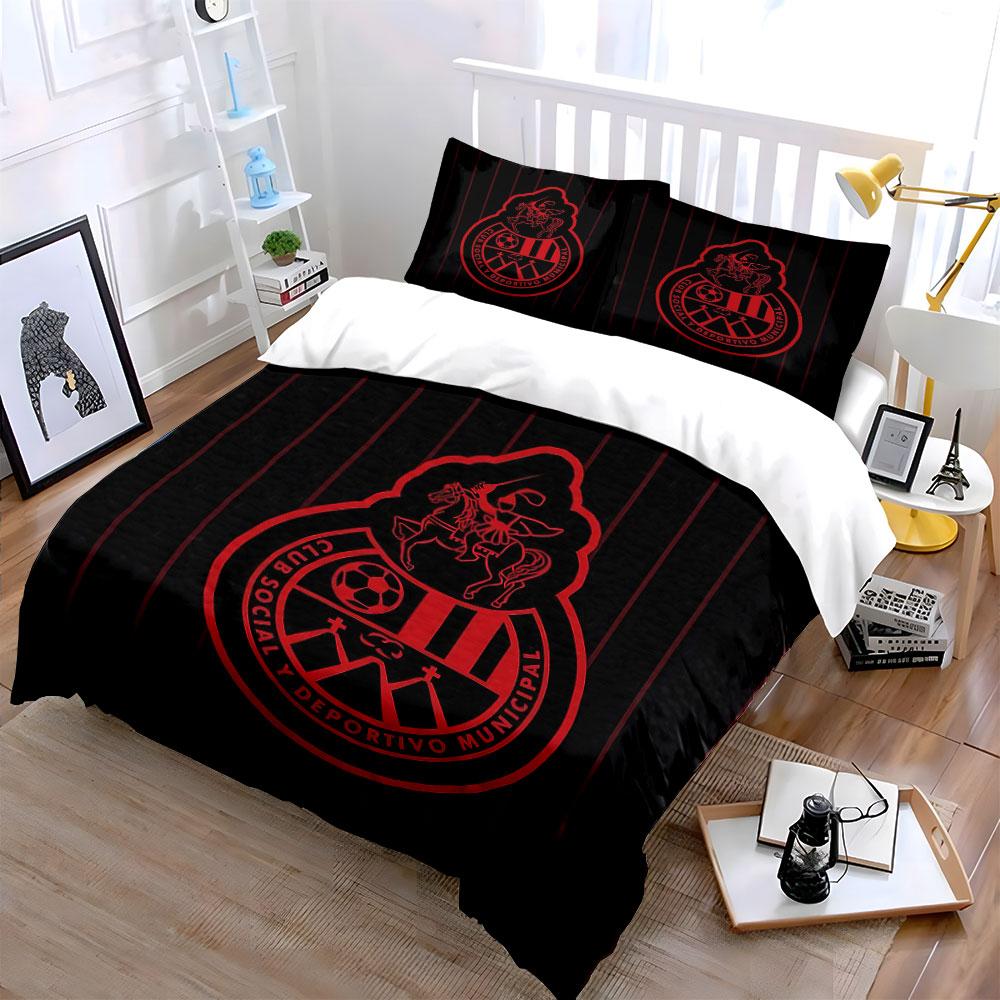 "Red and Black Sports Emblem" Bedding Duvet Cover Set Duvet Cover Pillowcases  (1 * Duvet Cover 2 * Pillowcases, without duvet insert)