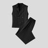 INCERUN 2PCS Men Sleeveless Thin Blazer Tops Long Pants Casual Sets Outfits