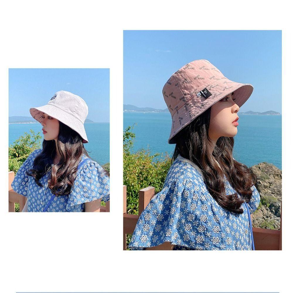 Double-Sided Wear Panama Hat Sunscreen Fishermen Cap New Visor Hat  Women