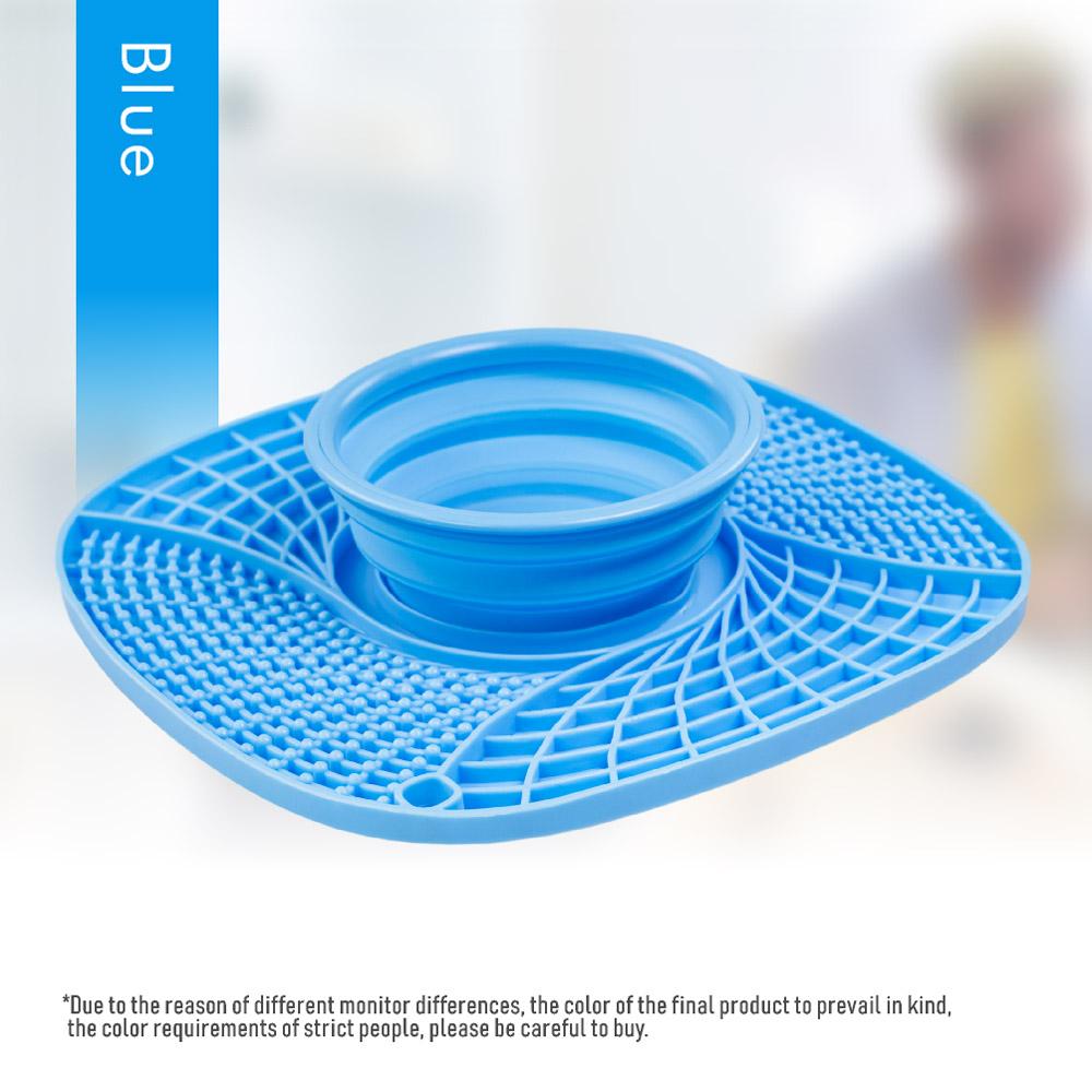 Pet  Placemat Folding Silicone Cat Dog Slow Food  With Suction Puppy Licking Feed Drink Mat Portable Placemat  Supplies