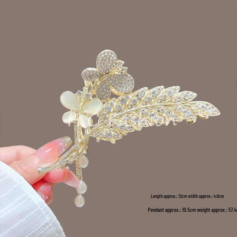 Presilha de Cabelo Floral Borla Lírio do Vale - Acessório Feminino Estilo Antigo