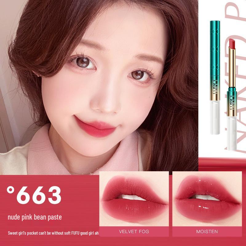Lan Yi Color-Locking Waterproof Lipstick - Fade-Resistant, Long-Lasting Cinnamon Milk Tea Shade