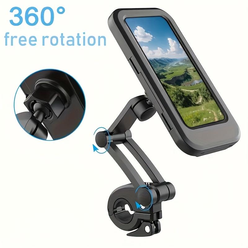 360-Degree Rotating Universal Waterproof Mobile Phone Holder | One Piece, Sturdy, Compatible with Motorcycles and Bicycles