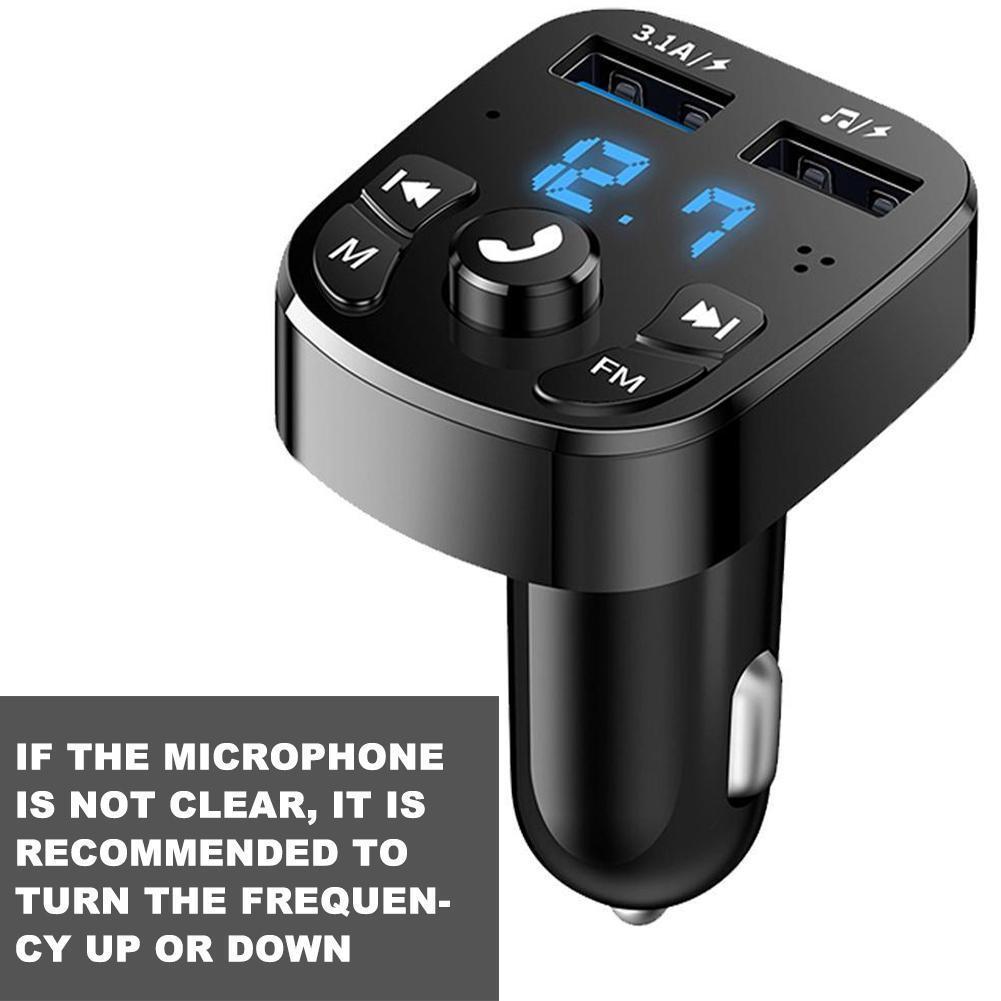 Car Bluetooth FM Transmitter 87.5-108 Mhz Audio Car Mp3 Player 5V Output USB Auto Car Fast Electronic Accessories 12-24V