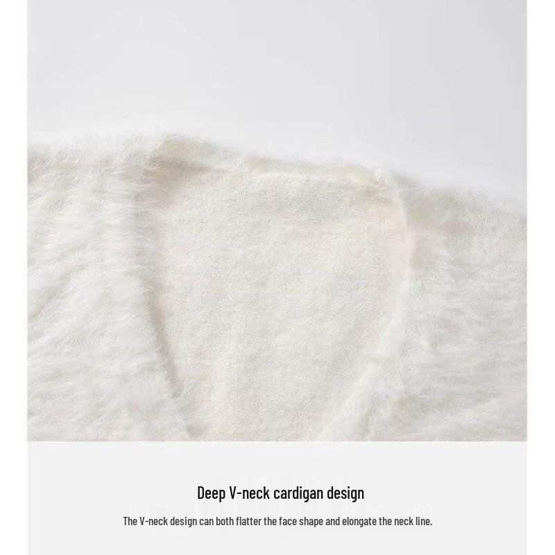 Męski sweter kardigan Retro z dekoltem V na jesień/zimę 2025 - Swobodny dzianinowy jednolity kolor Okrycie wierzchnie o luźnym charakterze.