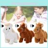 My Realistic Robot Pony Interactive White Plush Toy Children Festival Gifts