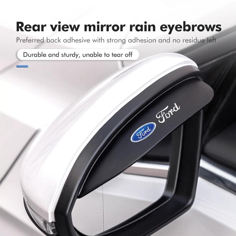 2pcs Car Rearview Mirror Rain Eyebrow Protector Stickers For Ford Fiesta Ranger Mondeo Escape Ecosport Fusion Explorer