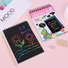 Children Scratch  Arts  Drawing  Paper Creative Colorful Graffiti Fun Diy Coils Painting Book For Party Favor Activities Game Gifts