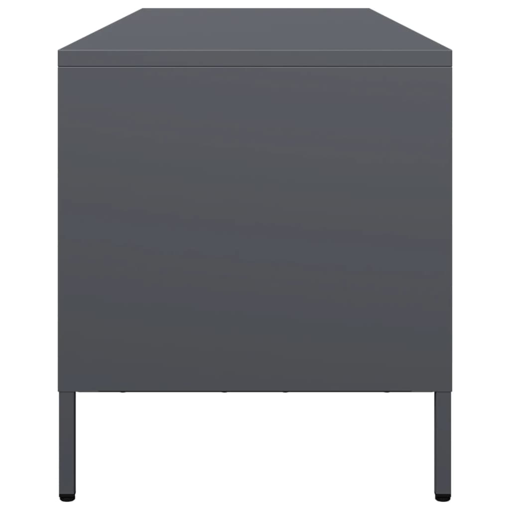 Vidaxl Szafka Rtv, Antracyt, 135X39X43,5 Cm, Stal Walcowana Na Zimno