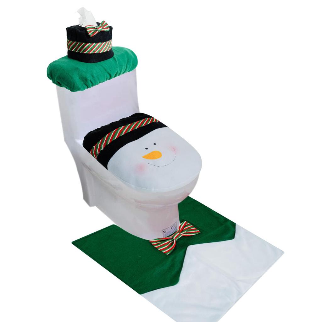 Christmas Snowman Toilet Seat and Cover Set - 3 Pieces