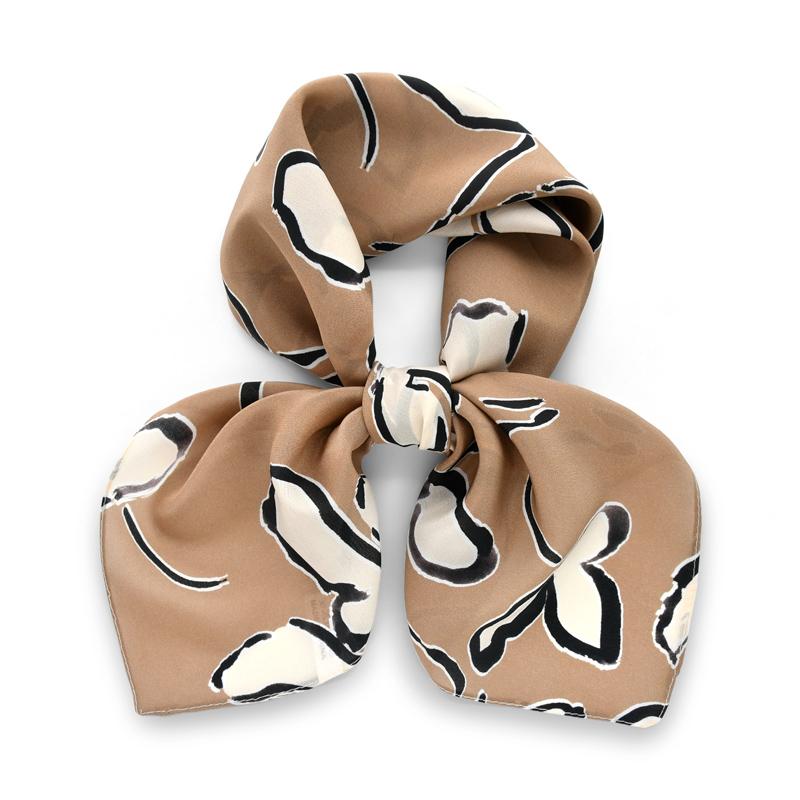 

Khaki 100% natural silk scarf women scarves square scarfs crepe de chine shawl luxury gift headband wrap handkerchief 62cm 62X62CM