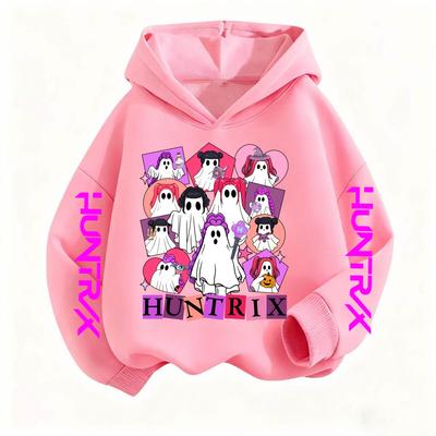 Halloween Kpop Witch Hunting Children's Clothing, Girls' Spring and Autumn Hoodies, and Fashionable Casual Sportswear