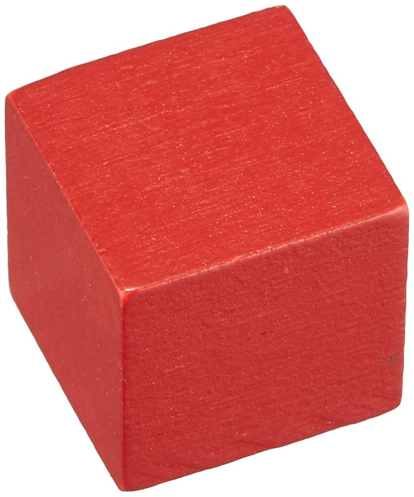 Red 14mm wooden cubes 100 (approx. pieces)