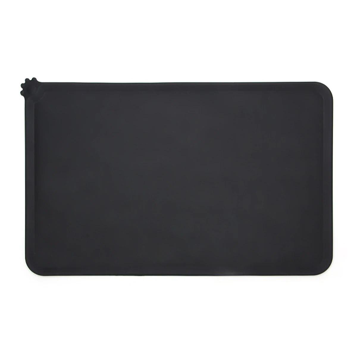 

Силіконовий водонепроникний килимок для собак, котів, кормів для домашніх тварин, килимок для миски для домашніх тварин, килимок для годування собак, портативний годівник на вулиці чорний