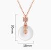 Retro Pendant Necklace Light Luxury Imitation White Jade Circular Pendant