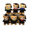 Dott. Laureato Carino Piccolo 15CM. Portachiavi Giocattolo Peluche Orso Orsacchiotto Giocattoli Kawaii Divertente Decorazione Borsa Regalo Laurea