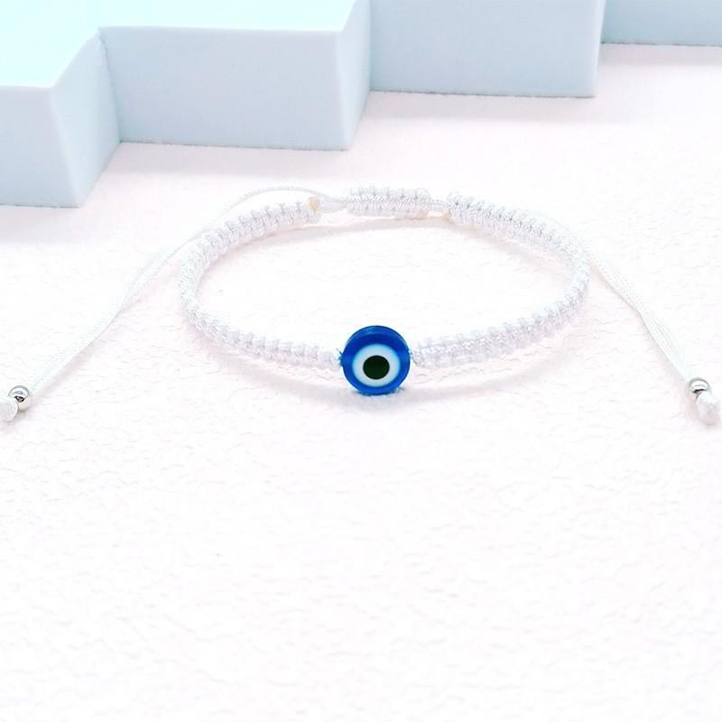 Trendy European And American Handmade Bracelet With Adjustable Evil Eye Design Perfect Gift For Couples