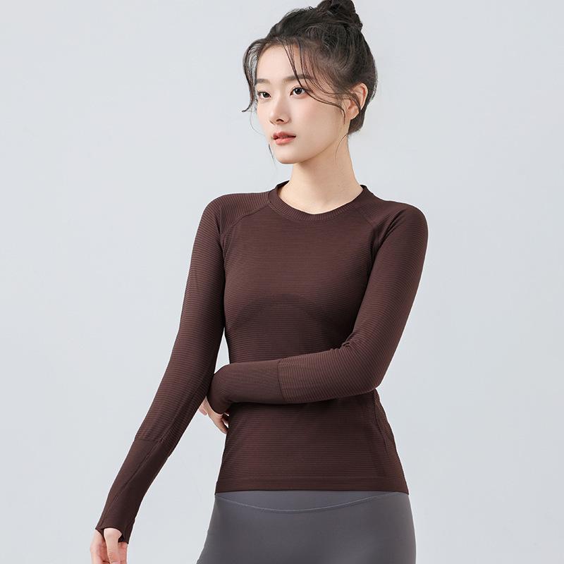 Women's Autumn/Winter Long Sleeve Round Neck Yoga & Fitness Top